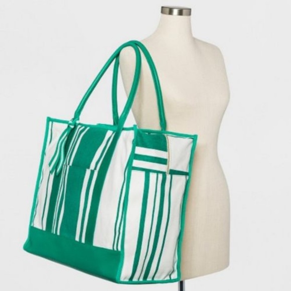 a new day Bags Canvas Striped Extra Large Weekender Bag Poshmark
